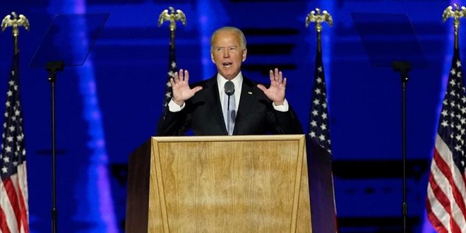 ABD başkanlığına seçilen Biden zafer konuşması yaptı: Bölen değil, birleştiren bir başkan olacağıma söz veriyorum
