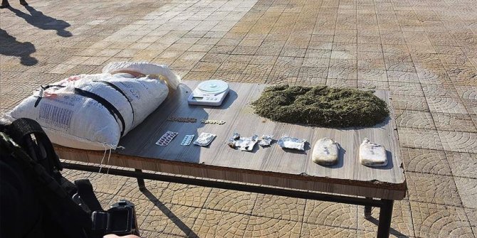 Barış Pınarı Bölgesi'nde terör örgütü YPG/PKK'nın uyuşturucu ağına darbe