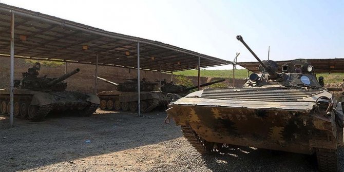Azerbaycan ordusu Ermenistan'ın tank ve toplarını imha etti