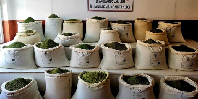 Diyarbakır'da 835 kilogram esrar ve 8 bin kök Hint keneviri ele geçirildi