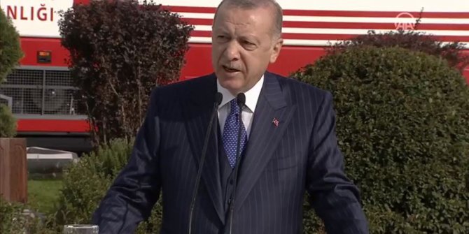 Cumhurbaşkanı Erdoğan: Türk ordusunun hiçbir birliğinin sancağı son neferi de can vermeden toprağa düşmemiştir
