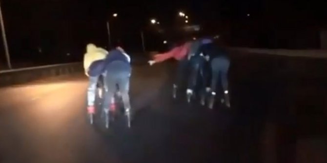 Antalya'da patenli gençlerin tehlikeli yolculuğu
