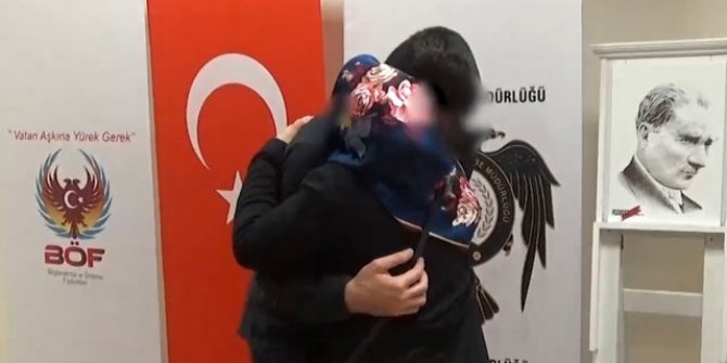 Teslim olan terörist ailesiyle buluşturuldu