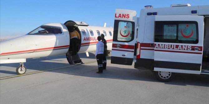 Ambulans uçak, Suriye'den getirilen kalp hastası 2 bebek için havalandı