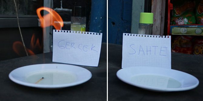 Bakkaldan aldığı 80 derecelik kolonya yanmayınca sahte olduğunu anladı
