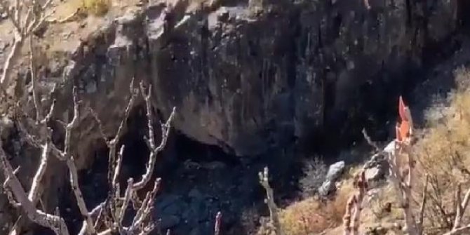 Bitlis'te, teröristlere ait tek odalı 3 mağara tespit edildi
