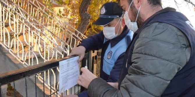 Kütahya'nın Emet ilçesinde 82 cadde ve sokağa 14 günlük karantina