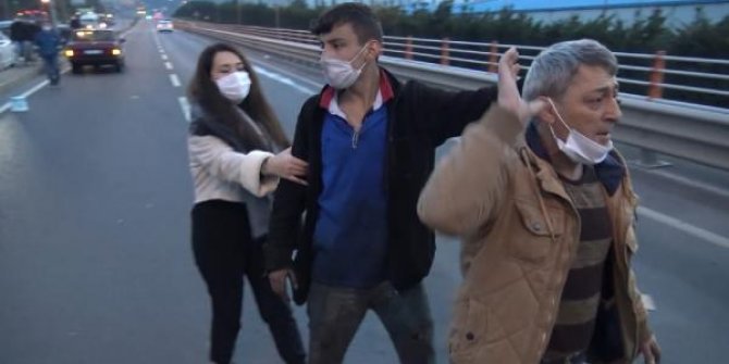 Kaza yapıp kaçtı, babasıyla geri dönüp, gazetecilere saldırdı