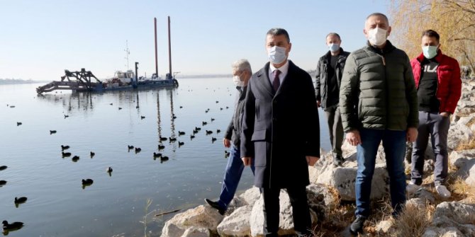 GÖL-DER Başkanı Gürsel Demirci ve beraberindeki dernek yönetimi Mogan'ı ziyaret etti