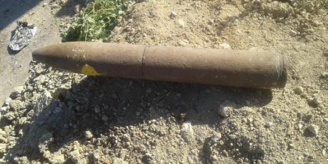 Kazı çalışması sırasında bulunan 'top mermisi' imha edildi