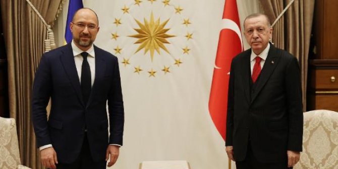 Cumhurbaşkanı Erdoğan, Ukrayna Başbakanı Shmyhal'ı kabul etti