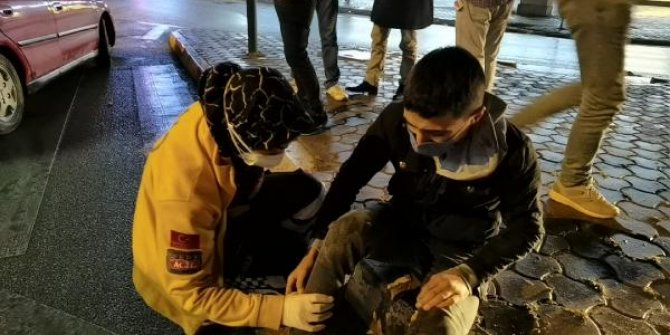 Ehliyetsiz sürücünün çarptığı yaralı bisikletli gözyaşlarına boğuldu
