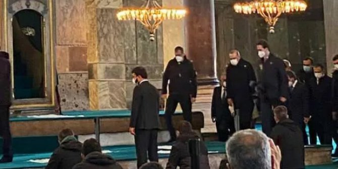 Cumhurbaşkanı Erdoğan Cuma namazı için Ayasofya'da