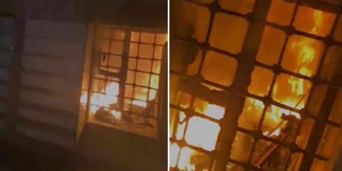 Nevşehir'deki tarihi cami, yangında hasar gördü