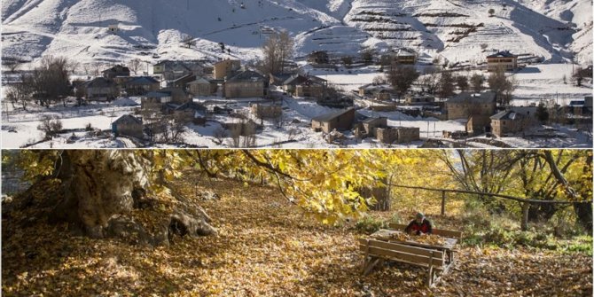 Tunceli'nin dağlarında kış ovalarında sonbahar havası yaşanıyor