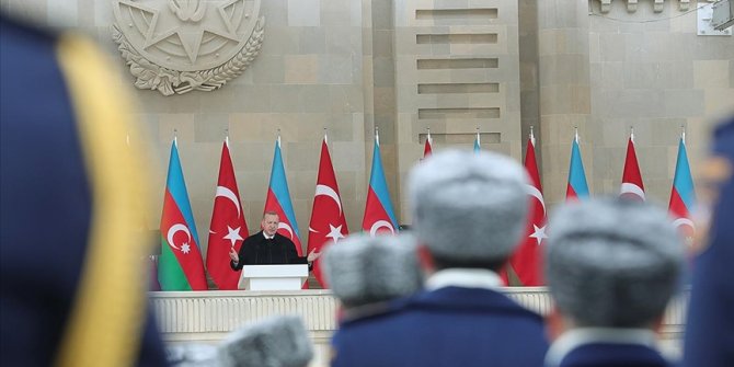 Cumhurbaşkanı Erdoğan: Azerbaycan destan yazmaya devam edecek