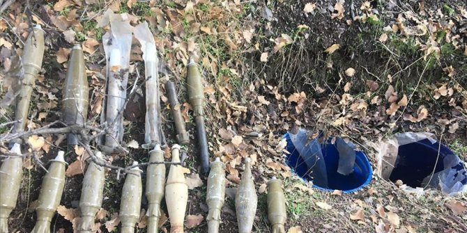 Irak'ın kuzeyinde terör örgütü PKK'ya ait mühimmat ele geçirildi