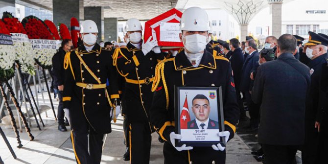 Resulayn şehidi uzman çavuş, Ankara'da son yolculuğa uğurlandı