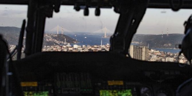 Jandarma İstanbul'da havadan denetim yaptı