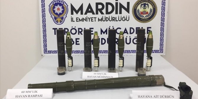 Mardin'de havan rampası ile havan mühimmatları ele geçirildi