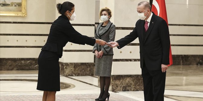 Lüksemburg Büyükelçisi Angele da Cruz, Cumhurbaşkanı Erdoğan'a güven mektubu sundu