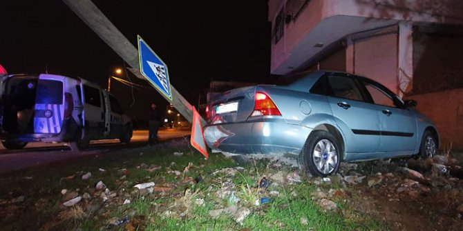 Müşterinin otomobiliyle polisten kaçmaya çalıştı, kaza yapınca yakalandı