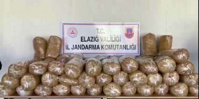 Elazığ'da 360 kilogram kaçak tütün ele geçirildi