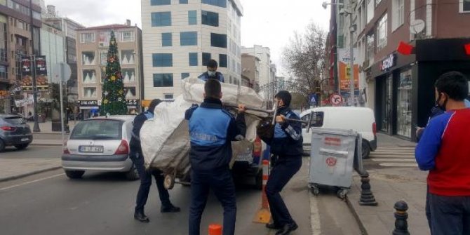 Tekirdağ'da sokağa çıkma kısıtlamasında, kağıt toplayanlara operasyon