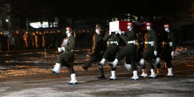 Çığ şehidi, Hakkari'de törenle memleketine uğurlandı