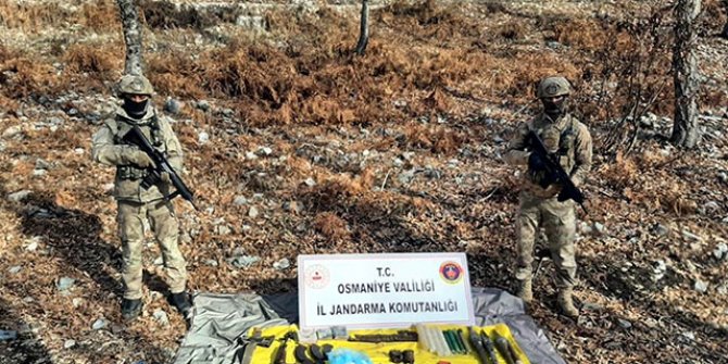 Amanoslar'da, PKK'nın silah, mühimmat ve patlayıcısı ele geçirildi