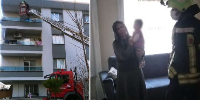 Anneannesi anahtarı unutunca 1 yaşındaki bebek evde mahsur kaldı