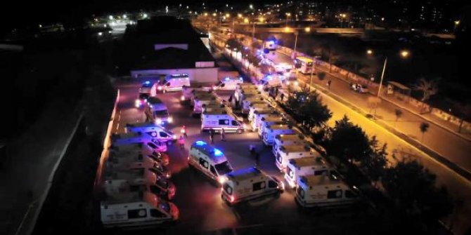 Şanlıurfa’ya siren çalarak giren 38 ambulans şoförüne soruşturma