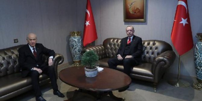 Cumhurbaşkanı Erdoğan, Bahçeli ile bir araya geldi