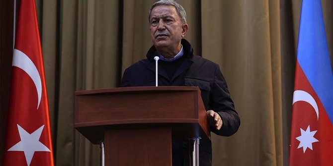 Bakan Akar: Azerbaycanlı kardeşlerimizin hakkını müdafaa görevimizi yerine getireceğiz