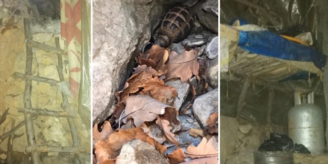 Tunceli'de teröristlerin kullandığı 4 sığınak imha edildi