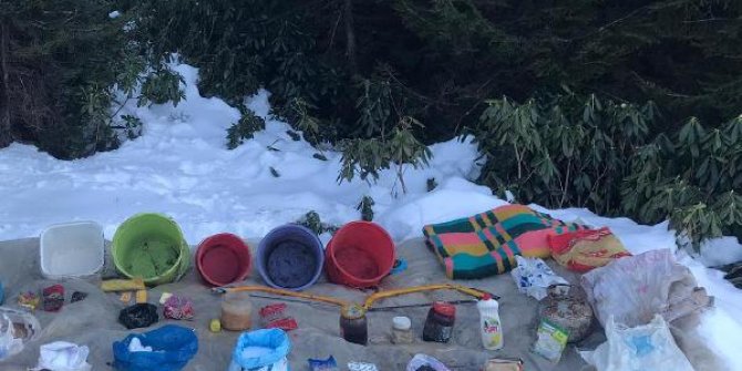 Giresun kırsalında PKK'nın erzak deposu bulundu