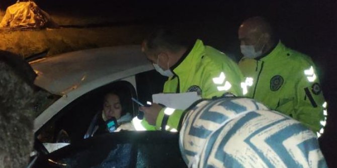 Yılbaşına saatler kala takla atan otomobilin sürücüsü 3.77 promil alkollü çıktı
