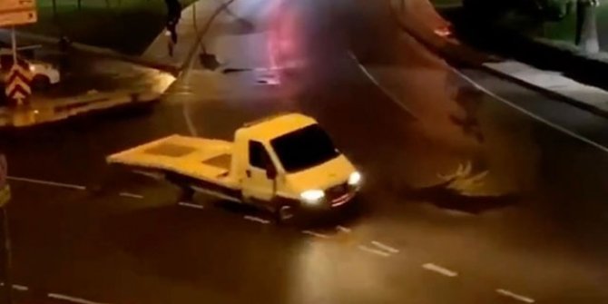 Yılbaşı gecesi çekiciyle drifte 6 bin 700 lira ceza