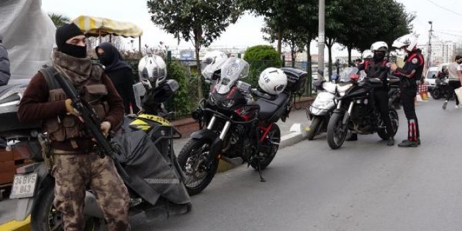 Okmeydanı'nda tüm giriş çıkışlar tutularak asayiş denetimi yapıldı