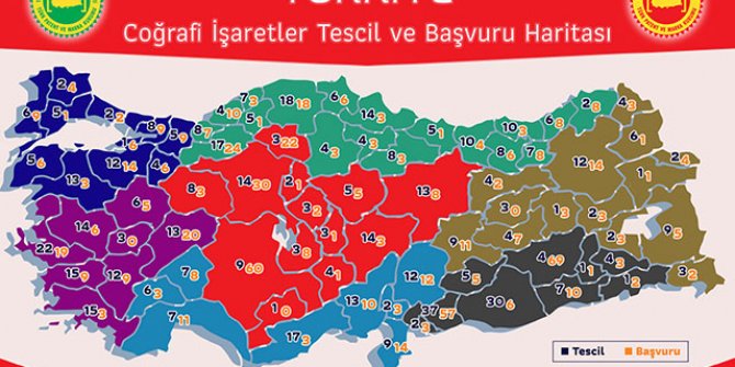 Türkiye'nin coğrafi işaretli ürün haritası çıkartıldı