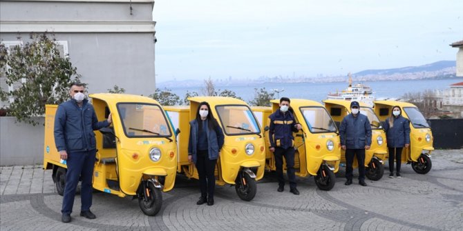 PTT'nin çevre dostu elektrikli araçları Adalar'da kullanılmaya başlandı