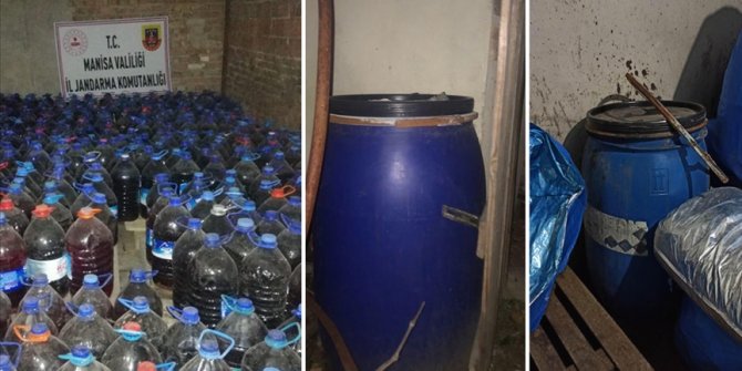 Manisa'da 3 bin 365 litre sahte içki ele geçirildi