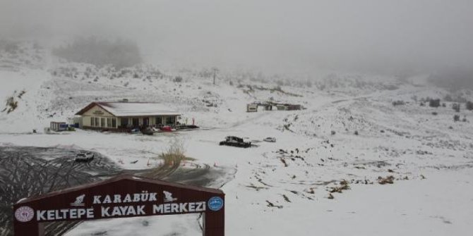 Karabük’te kayak merkezi beyaza büründü