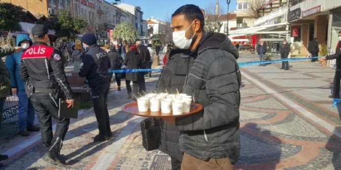 Edirne’de bomba imha uzmanını çay içerek izlediler