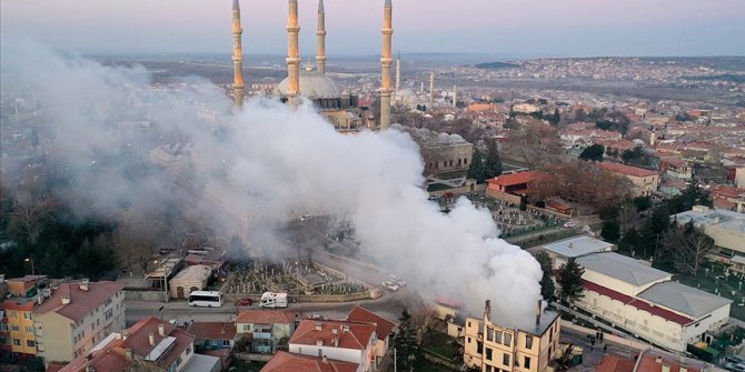 Edirne Müftülüğü binası yangında kullanılamaz hale geldi