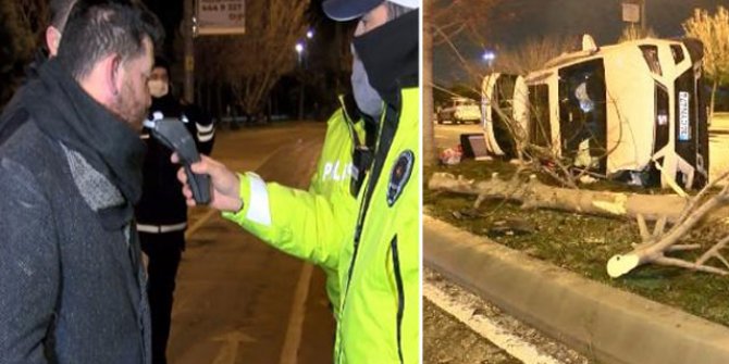 Kartal'da otomobil takla attı, alkollü sürücü ise polise zor anlar yaşattı
