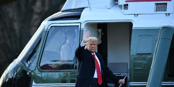 ABD Başkanı Donald Trump Beyaz Saray’dan ayrıldı
