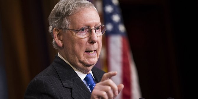 Senato Azınlık Lideri Cumhuriyetçi McConnell'dan 'Trump'ın azil yargılaması şubata ertelensin' teklifi