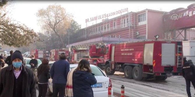 Hastanenin çamaşırhanesinde yangın çıktı