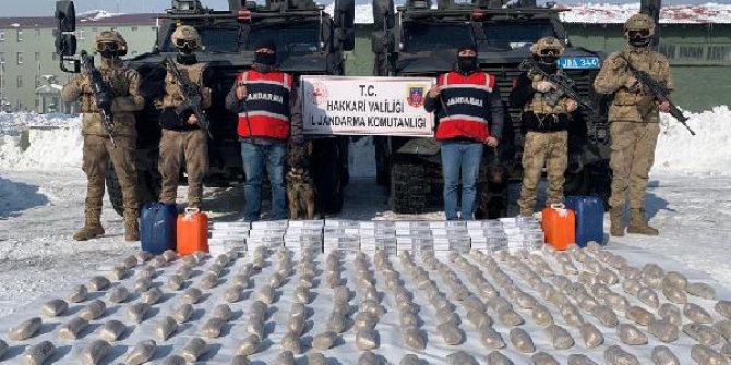 İran'dan, Hakkari'ye 12 katır sırtında getirilen 99 kilo eroin ele geçirildi